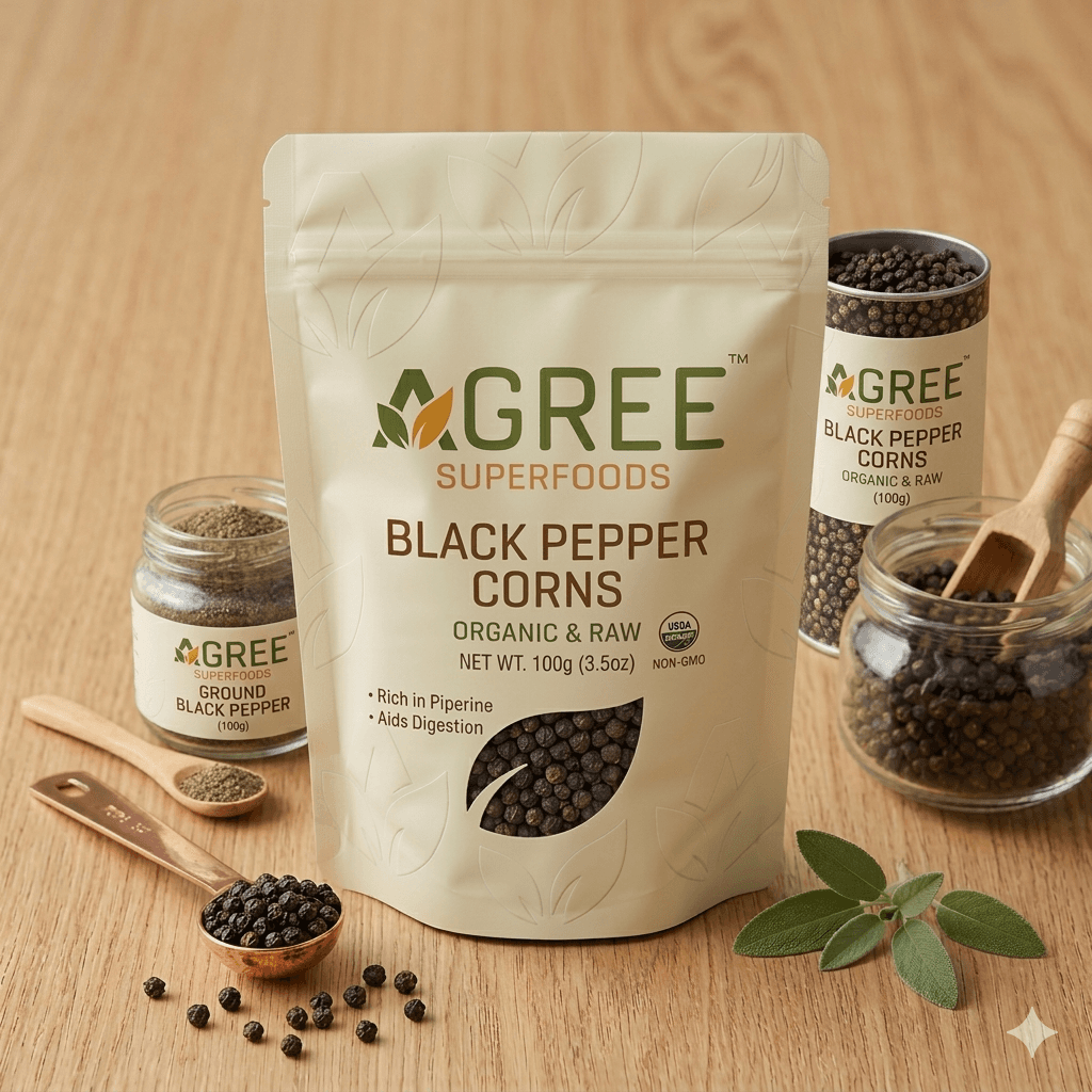 Agree Superfoods black pepper product pack