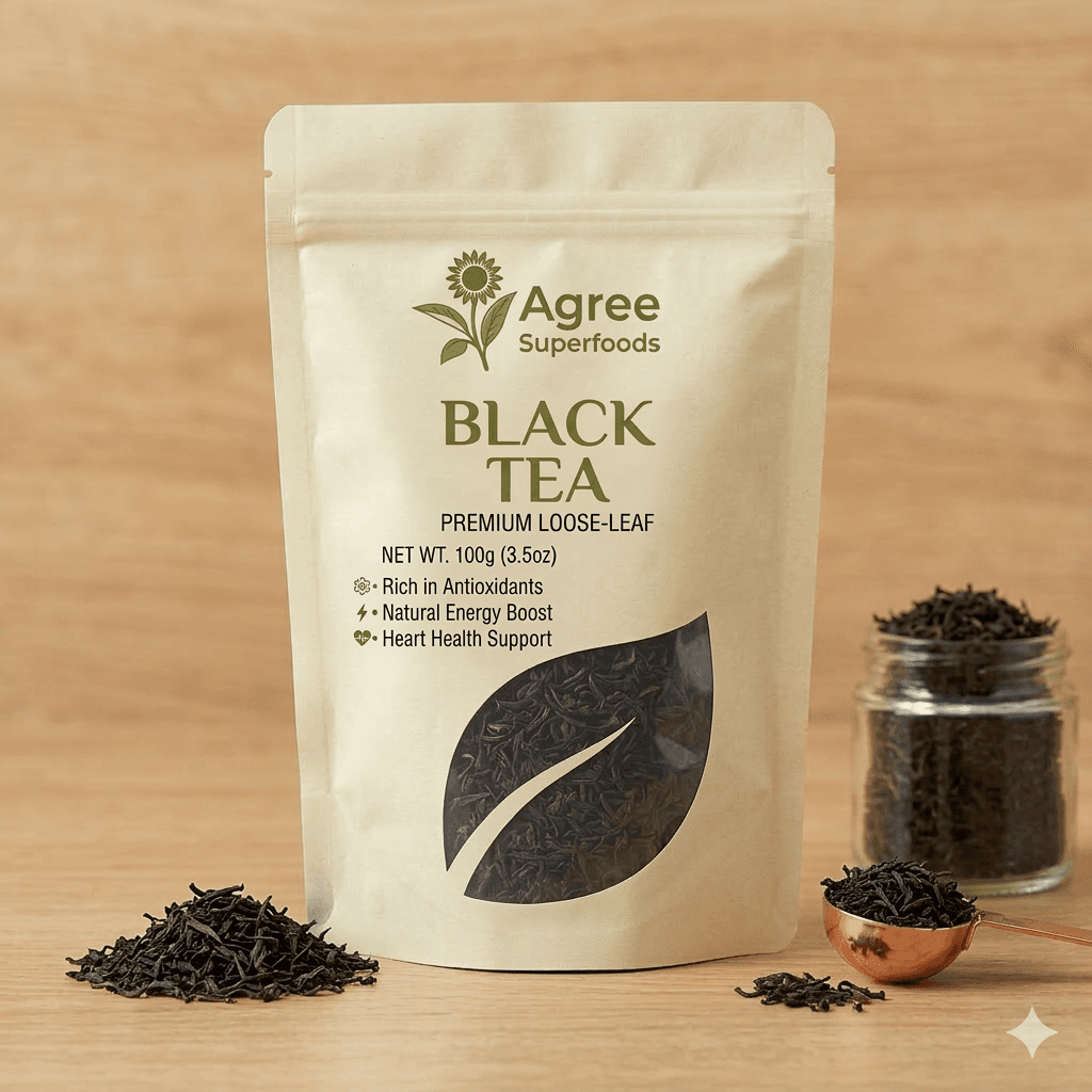 Photo of a cup of black tea for Agree Superfoods