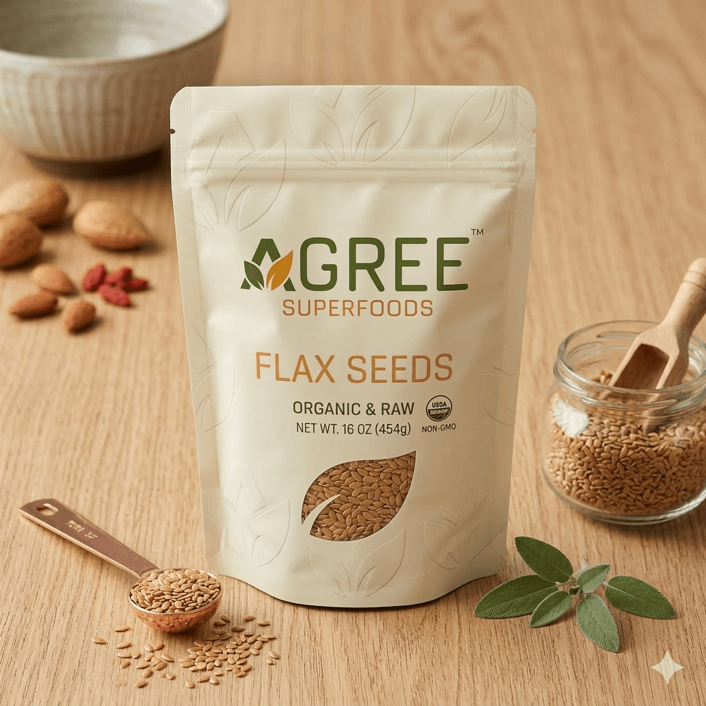 Agree Superfoods flax seeds product pack